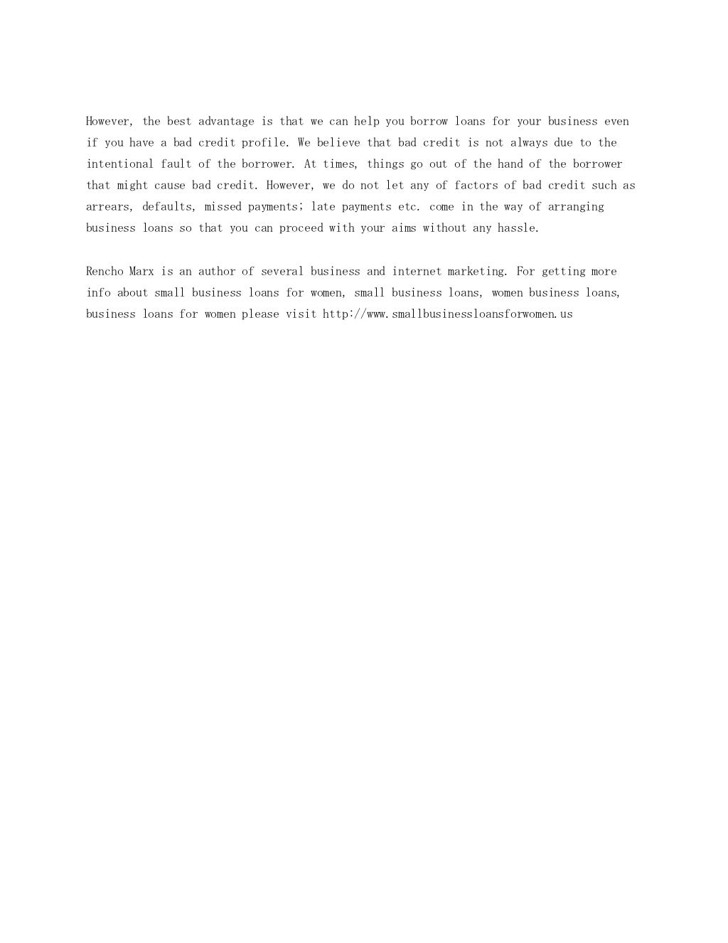 Small business loans