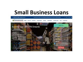 Small Business Loans
 