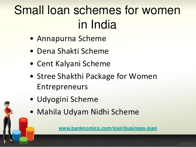 Small Business loan schemes for Women In India