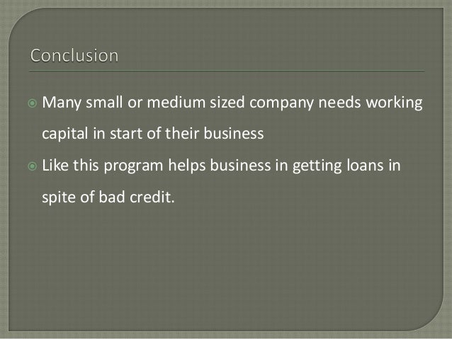 Small business loans for bad credit