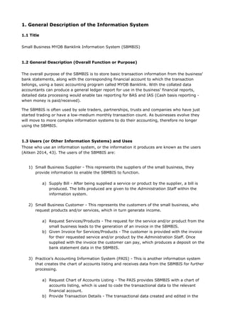 Small Business Banklink Information System | PDF