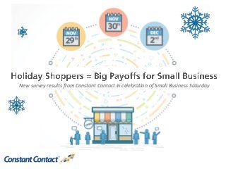 New survey results from Constant Contact in celebration of Small Business Saturday

 