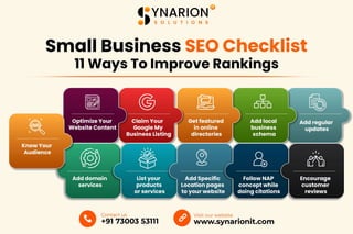 Small Business SEO Checklist: 11 Ways To Improve Rankings