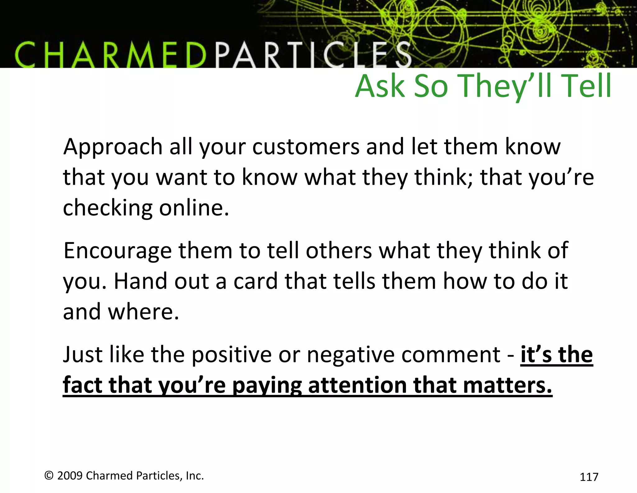 Where is your identity today?Shifting from:Print DirectoriesPrint AdsYour Web SiteToOnline local directories (Google, Yahoo, Citysearch, Yelp…)Search engine records in Google / YahooYou don’t own or control all of these. But you still have to actively manage all of them…(that’s the core takeaway of this presentation)© 2009 Charmed Particles, Inc. 99