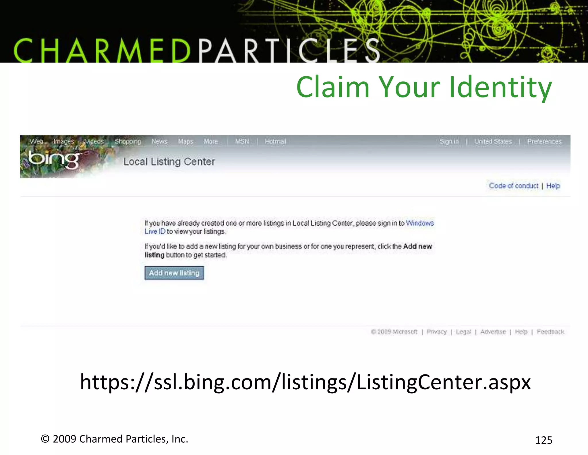 Reputation matters more.It used to only matter f2f (that’s Face To Face)…which meant building or changing it was slow.…and because it was verbal, it did not persist.…and relatively few people knew about it.© 2009 Charmed Particles, Inc. 107
