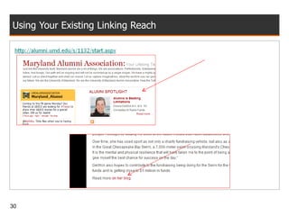 Using Your Existing Linking Reach 