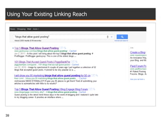 Using Your Existing Linking Reach 