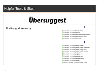 Helpful Tools & Sites Find Longtail Keywords 