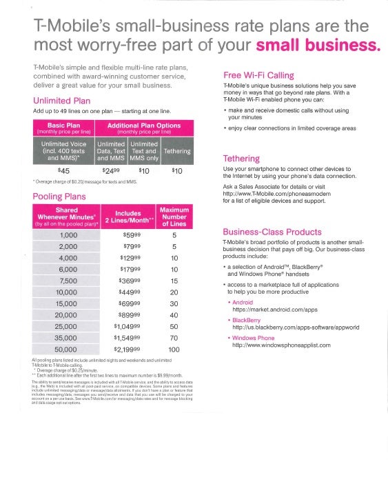 Save Money With T Mobile S Small Business Plans