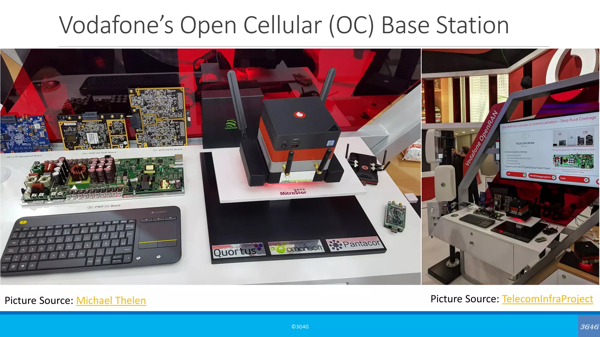 Vodafone’s Open Cellular (OC) Base Station
©3G4G
Picture Source: Michael Thelen Picture Source: TelecomInfraProject
 