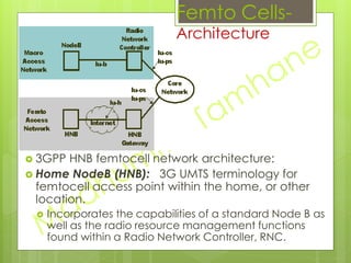 Small cells I : Femto cell | PDF