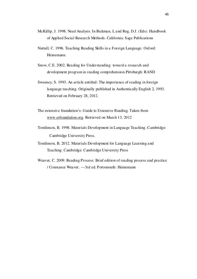 Developing Supplementary Reading Mterials