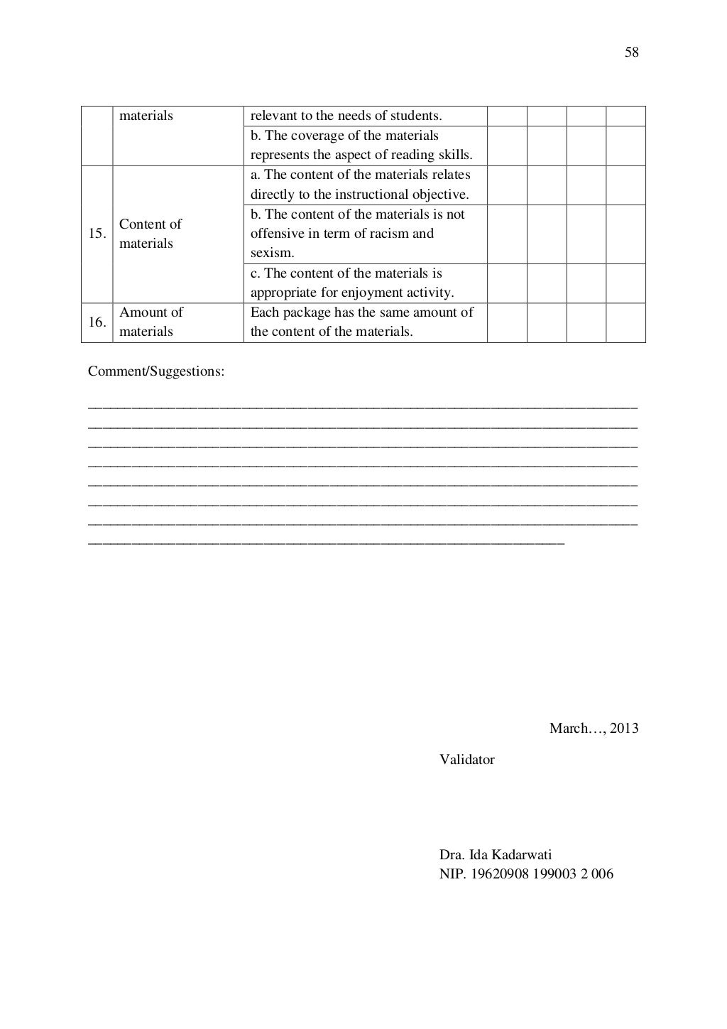 Developing Supplementary Reading Mterials