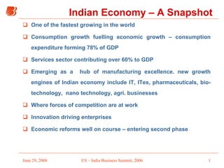 Indian Economy – A Snapshot ,[object Object],[object Object],[object Object],[object Object],[object Object],[object Object],[object Object]