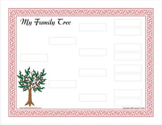 My Family Tree
Copyright 2006 James P. Wolf
www.freefamilytreecharts.com
 
