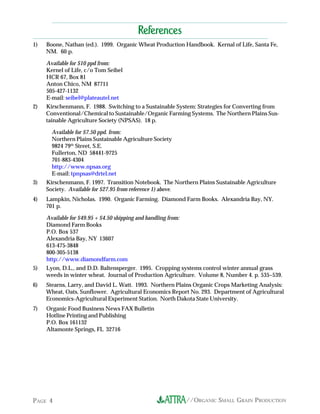 Organic Small Grain Production | PDF