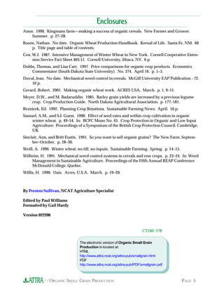 Organic Small Grain Production | PDF