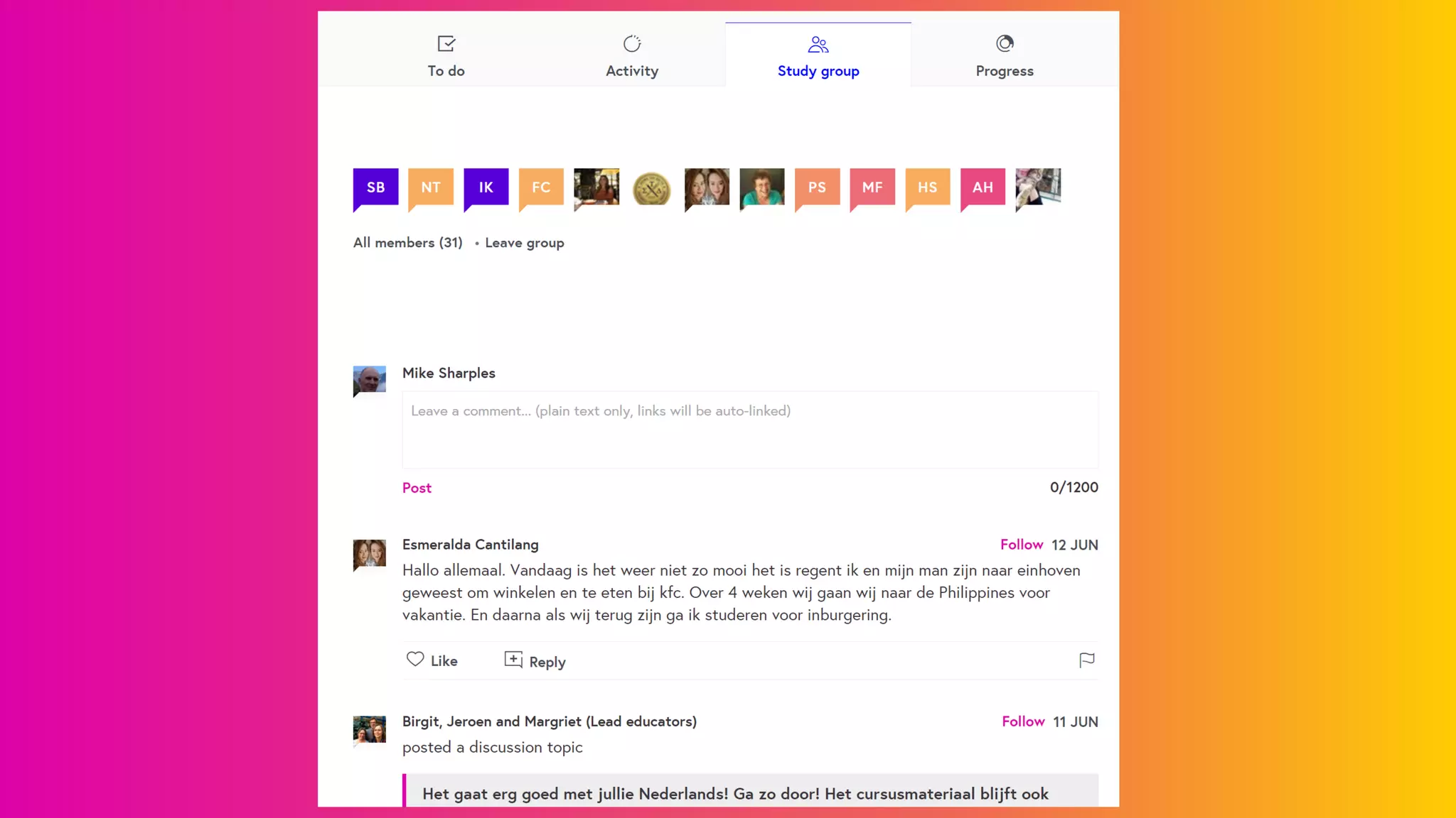 Study groups
DESIGN DECISIONS
Joining Voluntary Compulsory
Allocation Random Ability Affinity
Facilitation None Peer Educator
 