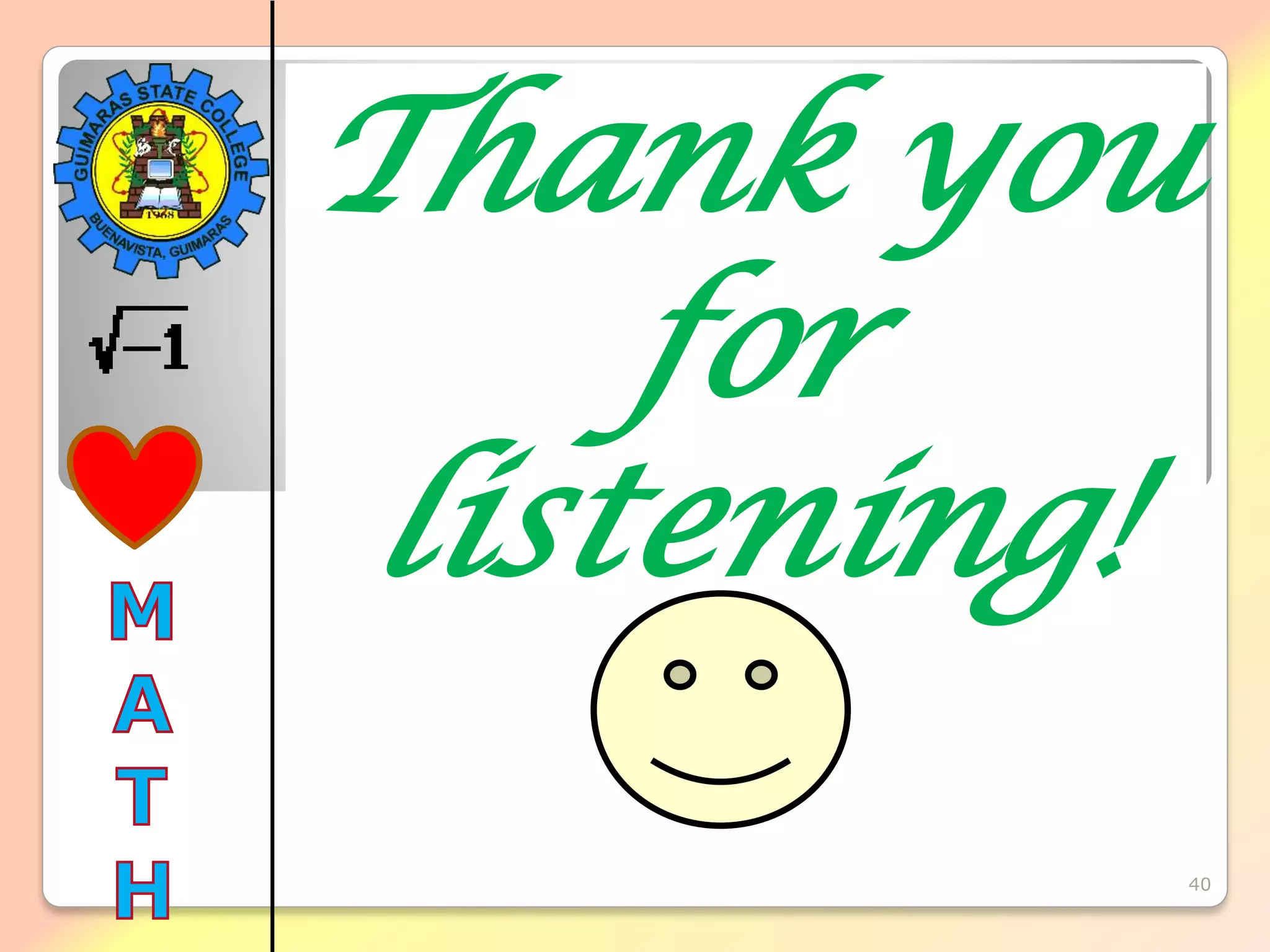 40
Thank you
for
listening!
 