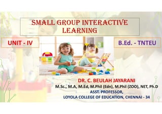 SMALL GROUP INTERACTIVE
LEARNING
2021/5/25
DR. C. BEULAH JAYARANI 1
 