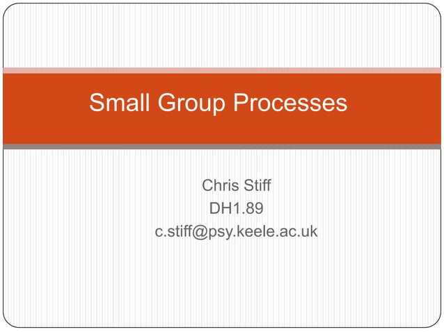 Small group processes keele 1k8 | PPT