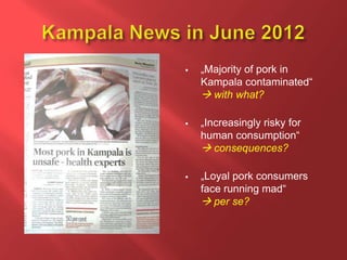 Smallholder pig value chain R4D projects in Uganda