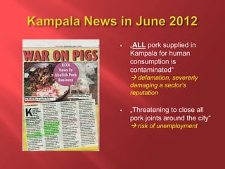 Smallholder pig value chain R4D projects in Uganda