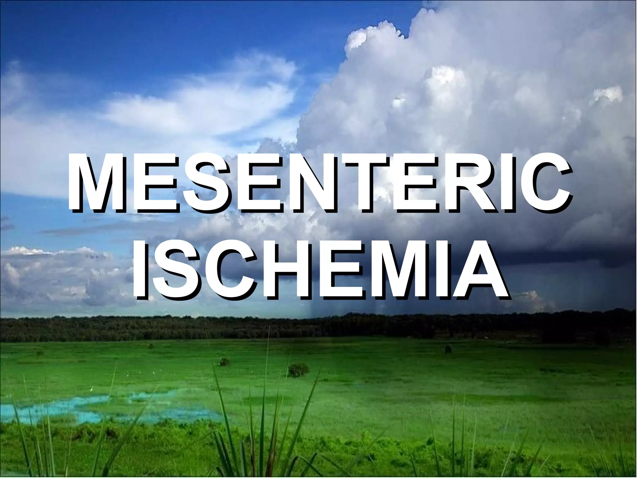 MESENTERIC ISCHEMIA 