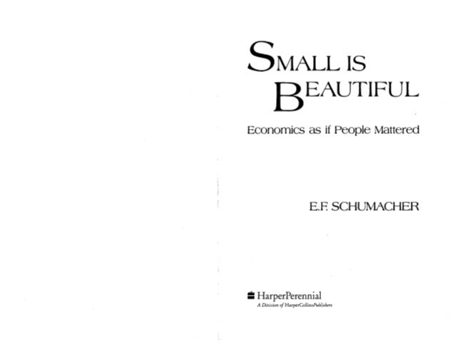 Small Is Beautiful
