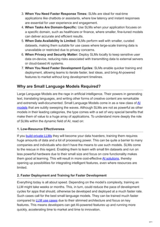 Small Language Models: Efficient, Cost-Effective AI Solutions for ...
