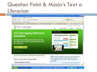Question Point & Mosio’s Text a Librarian 