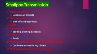 SMALL POX; Variola virus@variola major and variola minor.pptx