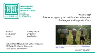 11 de
novie
mbre
de
2020
Webinar IIED
Producer agency in certification schemes:
challenges and opportunities
January 20, 2...
