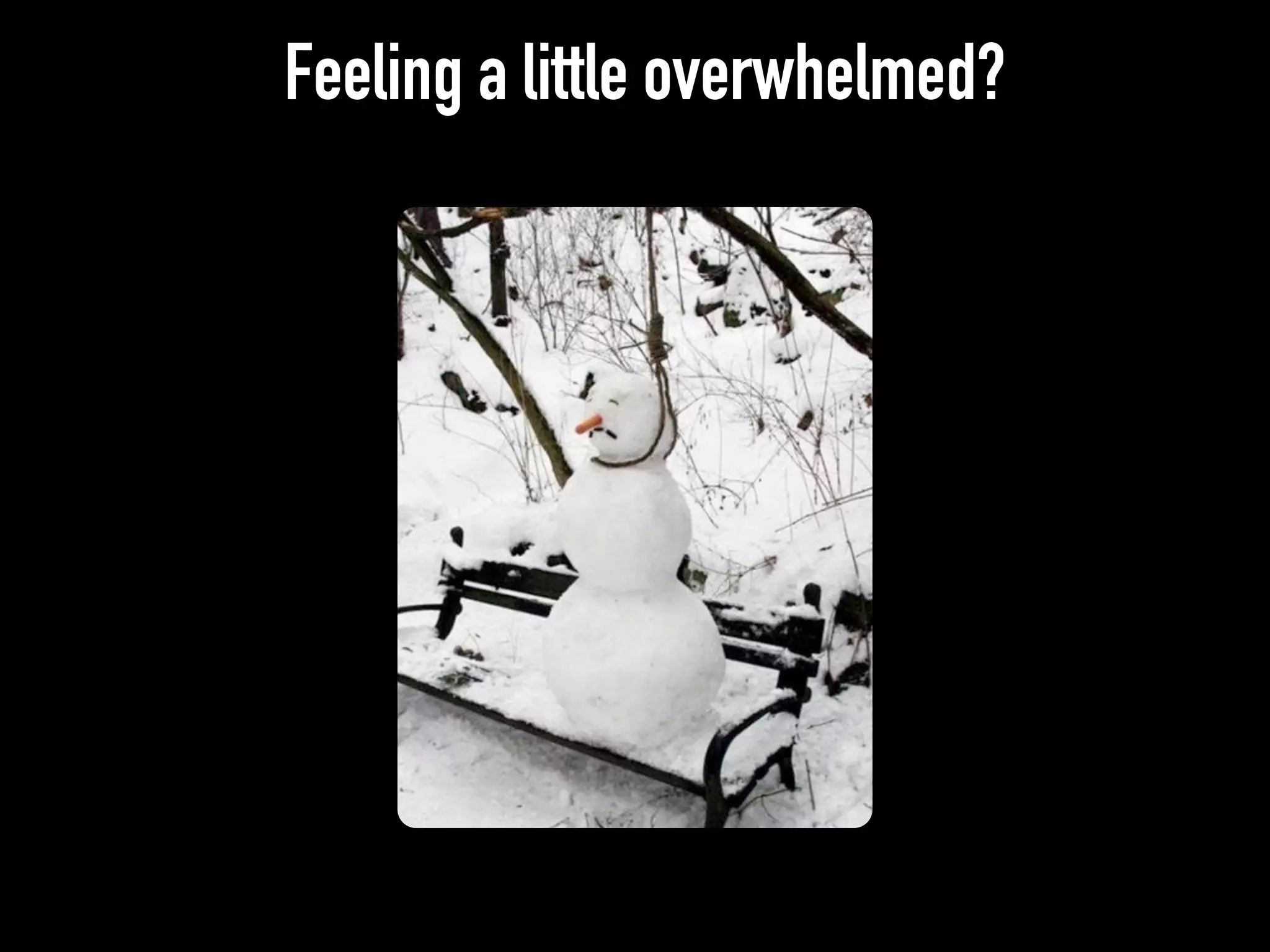 Feeling a little overwhelmed?
 