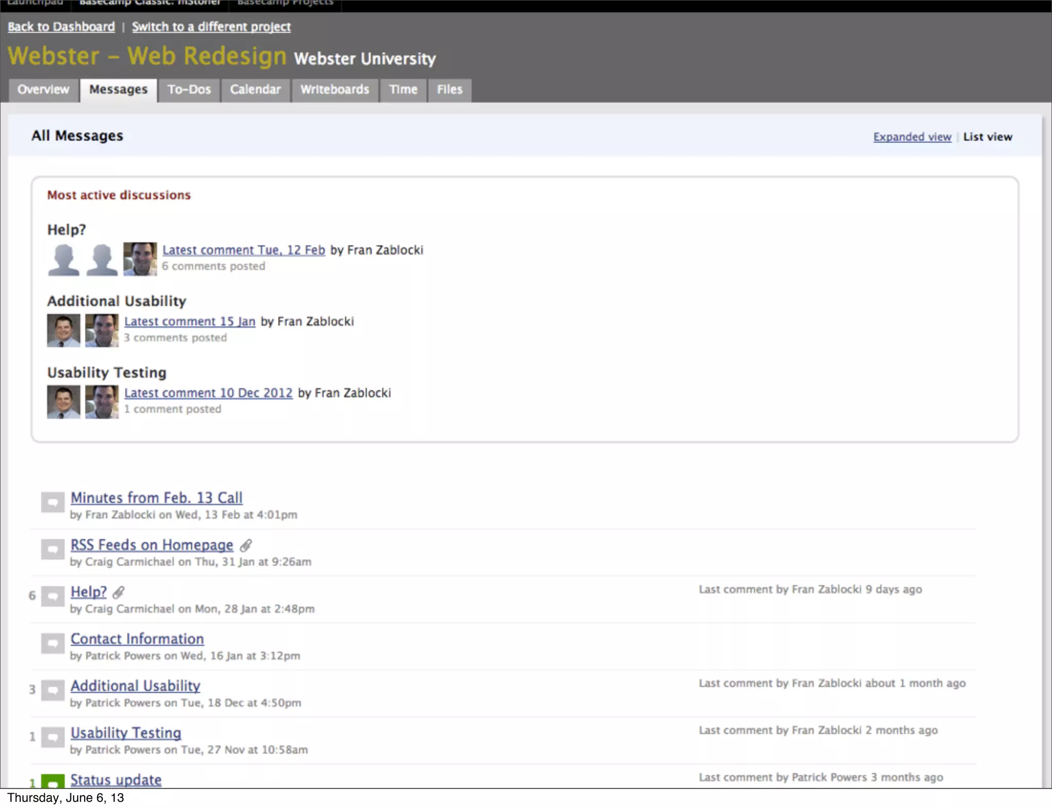 Thursday, June 6, 13
 