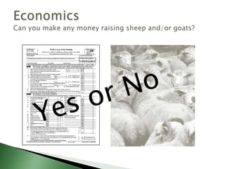 Business planningEnterprise budgetingFile a schedule FRecord keepingMake decisions based on science and economics.Control costsProduction efficiencySmart marketingHow to make a profit