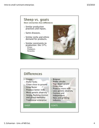 Intro to small ruminant enterprises | PDF