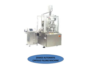 ZANASI AUTOMATIC 
CAPSULE FILLING MACHINE 
 