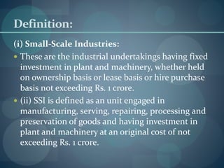 small scale industries meaning