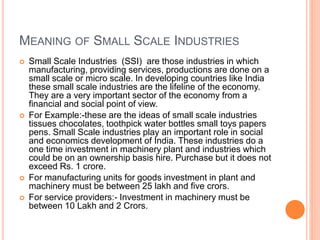 Small scale industries meaning hotsell