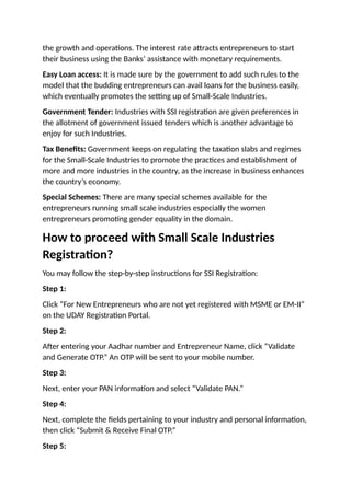 Small Scale Industry Registration: A Path to Growth | DOCX
