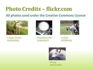 Acknowledgements
• Blake Angelo, Colorado State University Extension, Urban
  Agriculture
• Thomas Bass, Montana State University Extension, Livestock
  Environment
• Dr. Marisa Bunning, CSU Food Science and Human Nutrition
• Emily Lockard, CSU Extension, Livestock
• Dea Sloan, CSU Agricultural and Resource Economics
• Martha Sullins, CSU Extension, Agriculture and Business
  Management
• Dr. Dawn Thilmany, CSU Agricultural and Resource Economics
• Heather Watts, CSU Agricultural and Resource Economics
• Wendy White, Colorado Department of Agriculture
• David Weiss, CSU Agricultural and Resource Economics
 