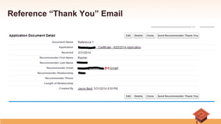 Reference “Thank You” Email
 