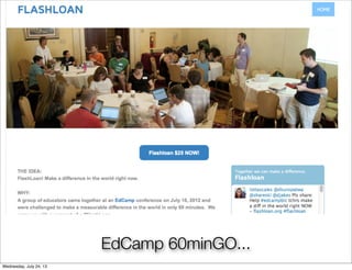 EdCamp 60minGO...
Wednesday, July 24, 13
 