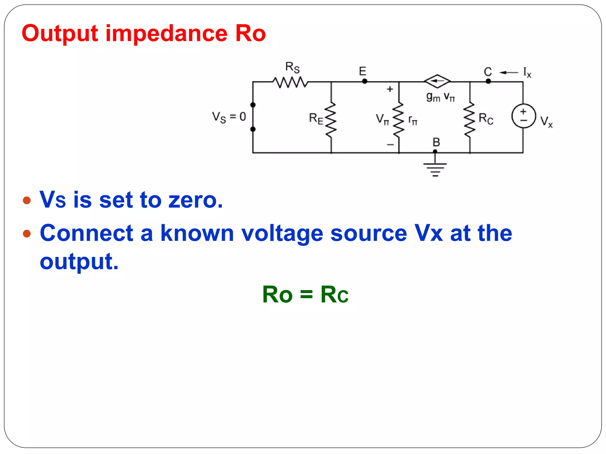 Small signal analysis of bjt amplifiers | PPTX