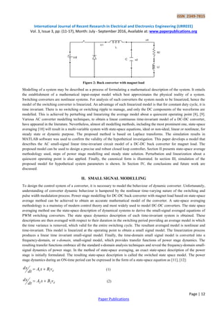 Small Signal Modelling of a Buck Converter using State Space Averaging ...