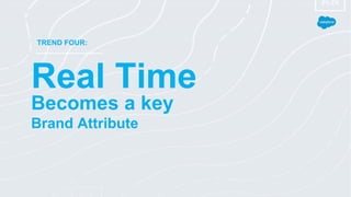 TREND FOUR:
Becomes a key
Brand Attribute
Real Time
 