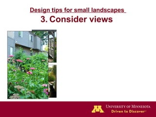 Design tips for small landscapes   3.   Consider views   
