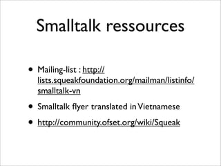 Smalltalk  Bar Camp Hanoi 2009