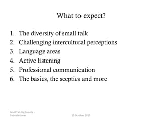 Small Talk Presentation ELTAU 2012 | PPT